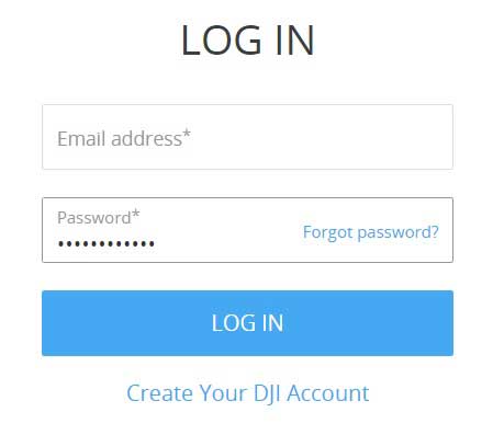 Login DJI